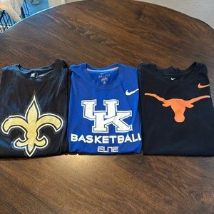 Nike Dri Fit Team Tshirts. Size Large